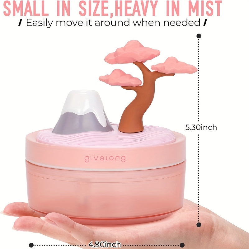 USB Mini Natural Landscape Series Humidifier, USB Cold Mist Aroma Diffuser, Silent Night Light Humidifier, Suitable for Bedrooms, Offices, And Car Humidifiers