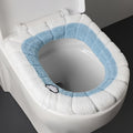 4 colors to choose from, four-season universal toilet seat cushion, no dirty hands, good cushion, cute big warm hand-held ring cushion, bathroom accessories, fashion toilet cover, comfortable seat cover, plush fabric, soft filling, universal model