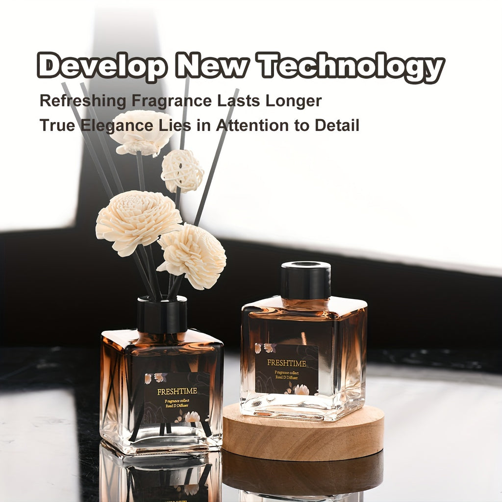 Rattan Fragrance Set Essential Oil Rattan Fragrance Set 5.07oz (150ml), Long-lasting Fragrance for Bathrooms, Bedrooms, Rooms, Decorations, Gifts