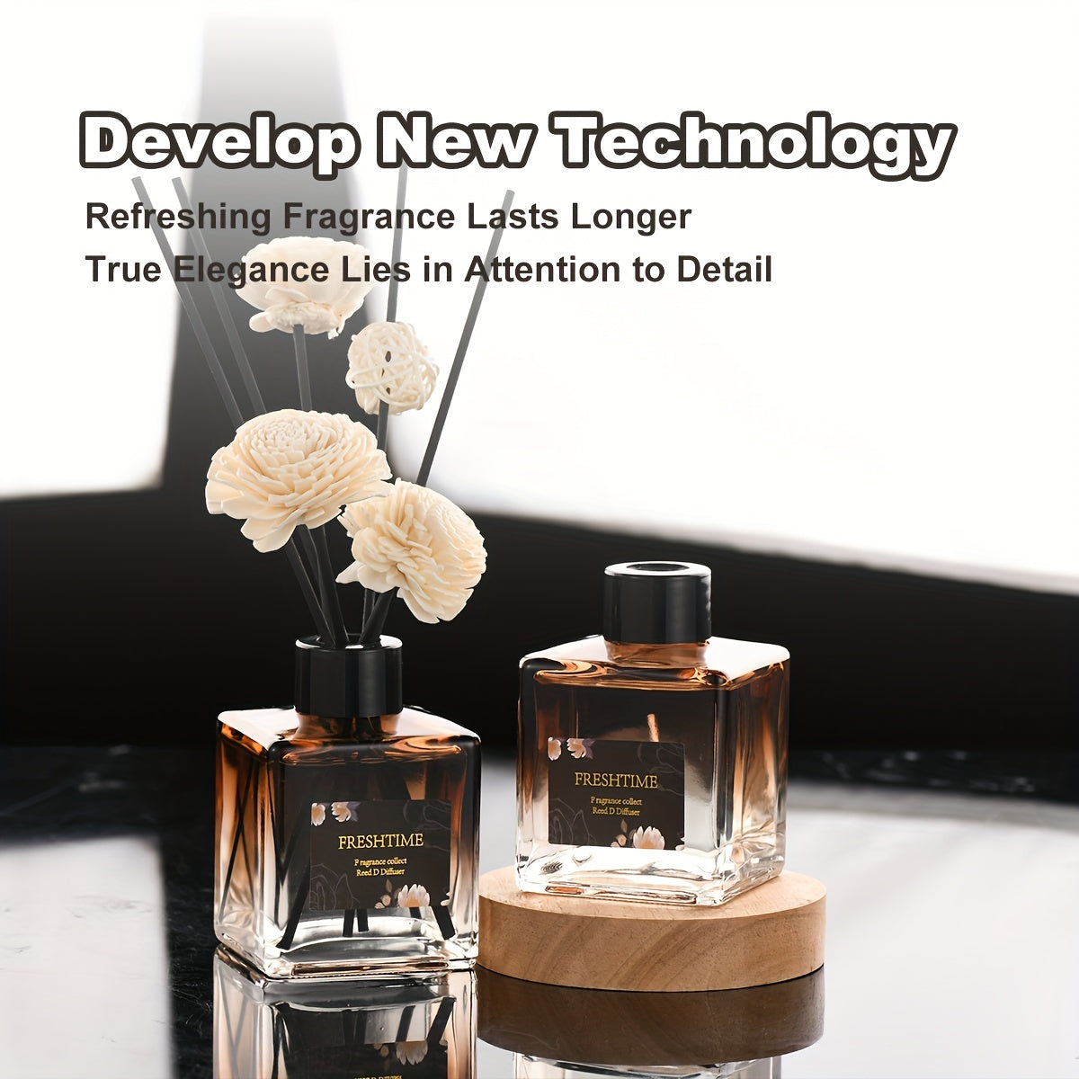 Rattan Fragrance Set Essential Oil Rattan Fragrance Set 5.07oz (150ml), Long-lasting Fragrance for Bathrooms, Bedrooms, Rooms, Decorations, Gifts