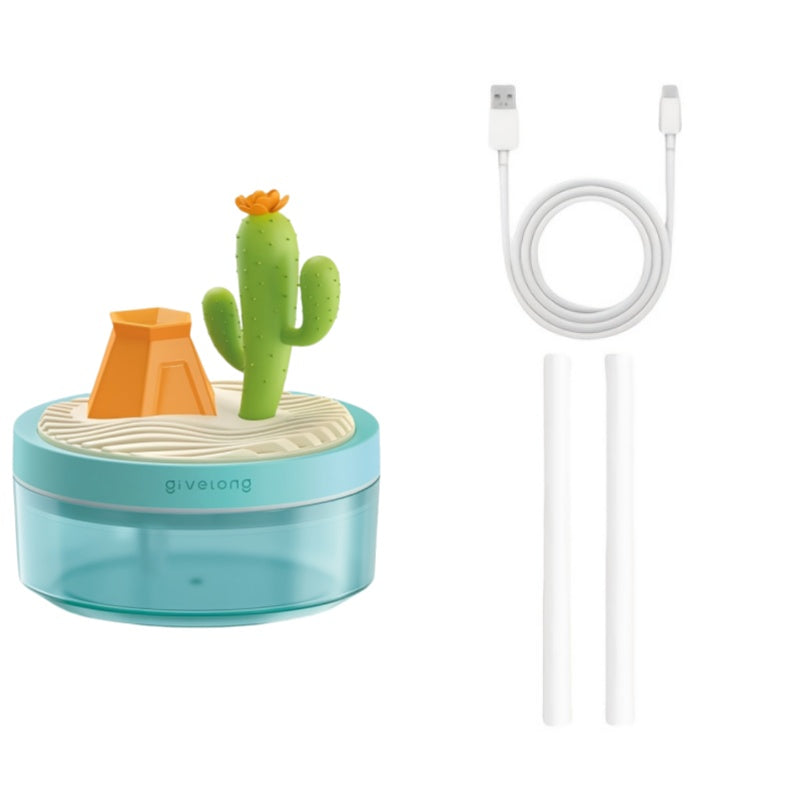 USB Mini Natural Landscape Series Humidifier, USB Cold Mist Aroma Diffuser, Silent Night Light Humidifier, Suitable for Bedrooms, Offices, And Car Humidifiers