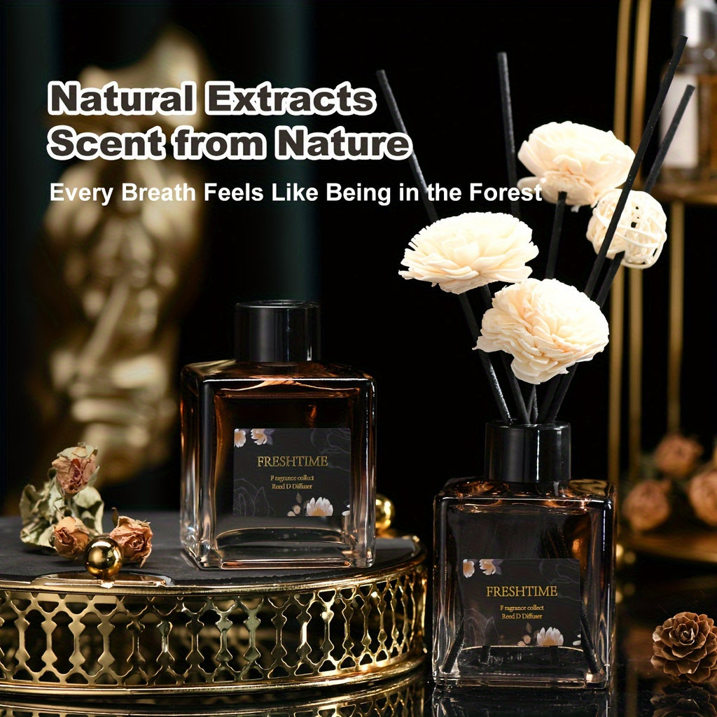 Rattan Fragrance Set Essential Oil Rattan Fragrance Set 5.07oz (150ml), Long-lasting Fragrance for Bathrooms, Bedrooms, Rooms, Decorations, Gifts