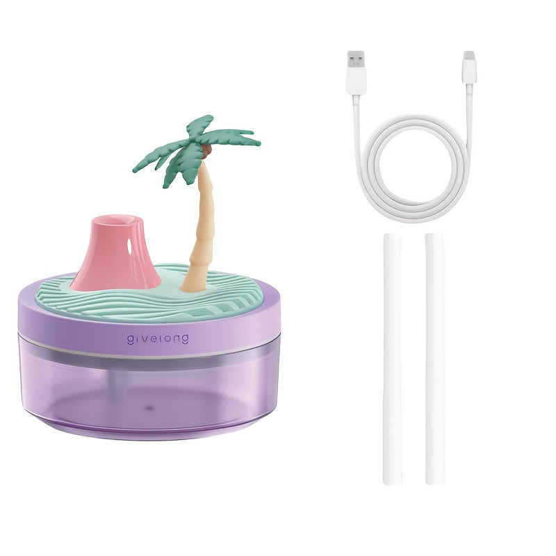 USB Mini Natural Landscape Series Humidifier, USB Cold Mist Aroma Diffuser, Silent Night Light Humidifier, Suitable for Bedrooms, Offices, And Car Humidifiers