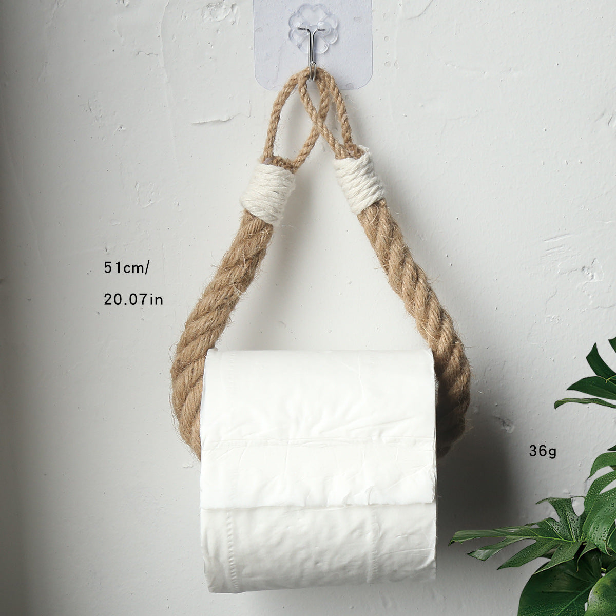 4pcs Rustic Style No-Drill Paper Towel Holder and Towel Rack - Log Bark Bathroom Shelf, Hemp Rope and Wooden Ball System, Farmhouse Style Bathroom Accessory Installation (Compatible with Toilet Paper Rolls), Paper Towel Storage Box, Toilet Paper