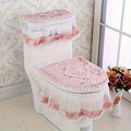 Lace toilet three-piece set, toilet seat cushion, toilet cover, towel., Toilet Seat Warmer, Soft Toilet Seat, Toilet Seat Cushion with Cover, Toilet Cushion, Toilet Seat Cover Set, Home Bathroom Accessories, Bathroom Essentials