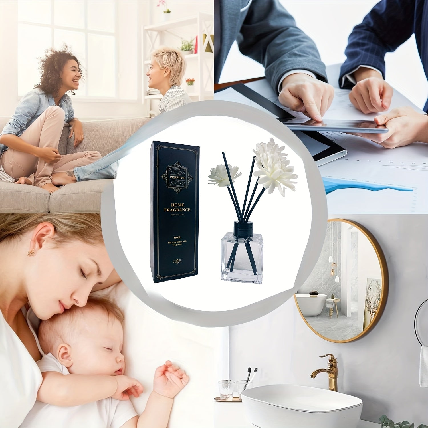 1pc\u002Fset 50ml\u002F 1.69oz Reed Diffuser Set - Elegant Aromatherapy with Long-Lasting Fragrance, Ideal for Bedroom, Living Room, Study - Sophisticated Home Decor Gift, AIR FUSION Diffuser Stick Home Fragrance Light Aroma Scented Home Essential Oil