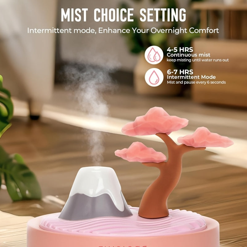 USB Mini Natural Landscape Series Humidifier, USB Cold Mist Aroma Diffuser, Silent Night Light Humidifier, Suitable for Bedrooms, Offices, And Car Humidifiers