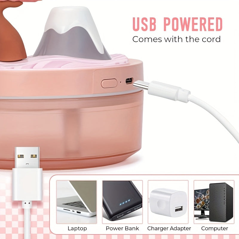 USB Mini Natural Landscape Series Humidifier, USB Cold Mist Aroma Diffuser, Silent Night Light Humidifier, Suitable for Bedrooms, Offices, And Car Humidifiers