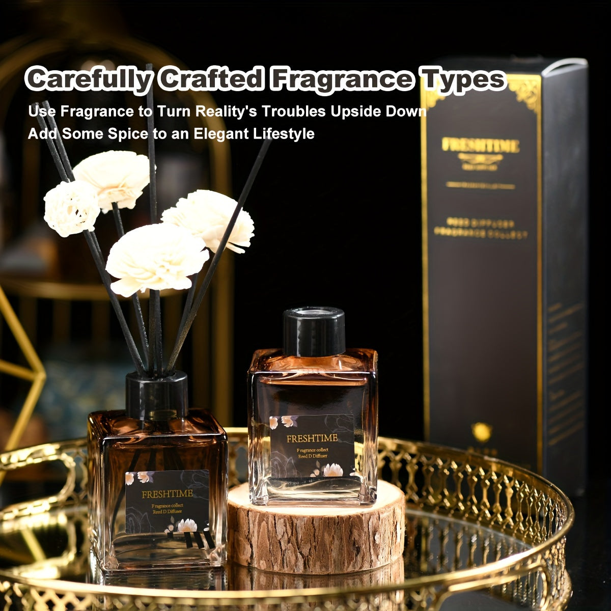 Rattan Fragrance Set Essential Oil Rattan Fragrance Set 5.07oz (150ml), Long-lasting Fragrance for Bathrooms, Bedrooms, Rooms, Decorations, Gifts