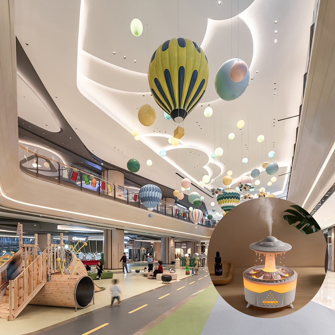 Simulation Water Drop Humidifier, Aroma Diffuser Household Large Capacity Intelligent Spray Atomizer, Suitable for Hotel, Shopping Mall, Restaurant, Business Use, Humidifier for Large Room, Room Humidifier, Air Humidifier