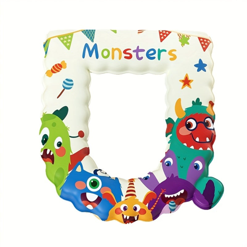 4pcs EVA Toilet Seat Cushion Suitable for - Thickened Warm Winter Bathroom Cover, Washable & Erasable Fit Soft Plastic Toilet Seat with Handle, Warm Butt for &